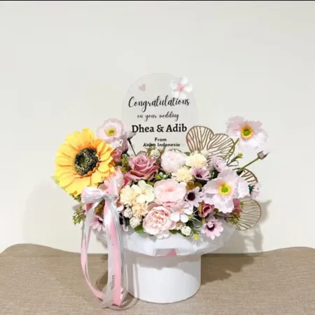 Bloom Box Akrilik Ucapan Wedding Kabupaten Tuban
